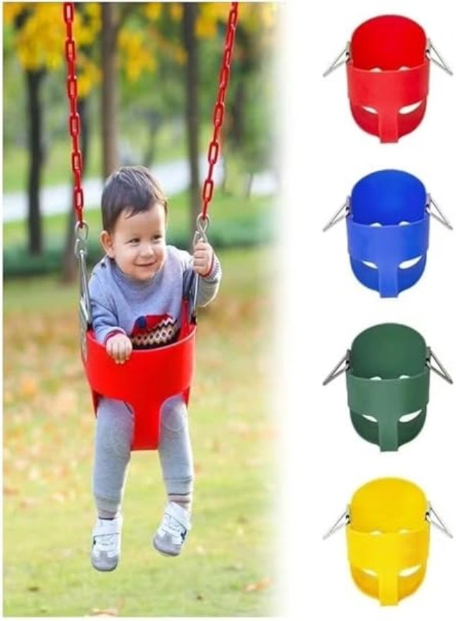 AL BADER Swing Wall Iron with Baby Swing Seat and Chains For Outdoor Activity, Iron Wall Swing Heavy Duty Bench with Iron Bar, Plastic Covered Chain & Hooks, Baby Swings Attached To Side Wall - Image 5